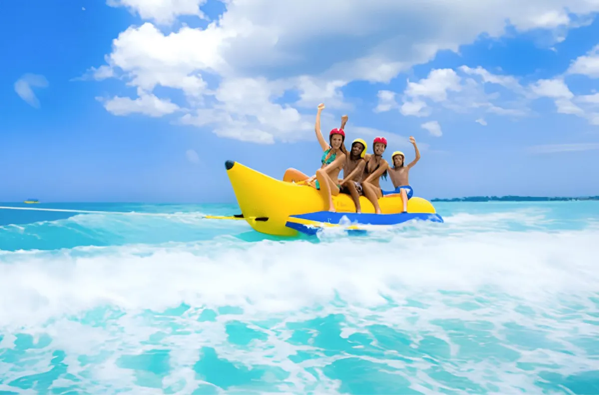 Is banana riding suitable for families and children?