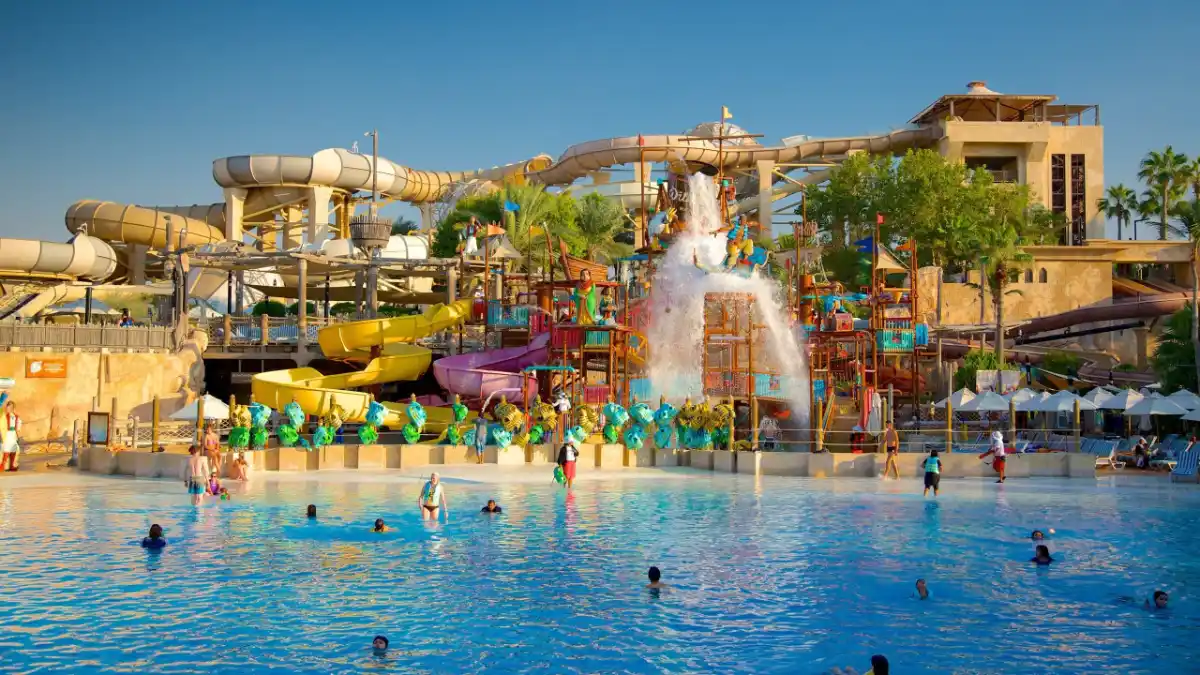 Family excitement at Wild Wadi Park